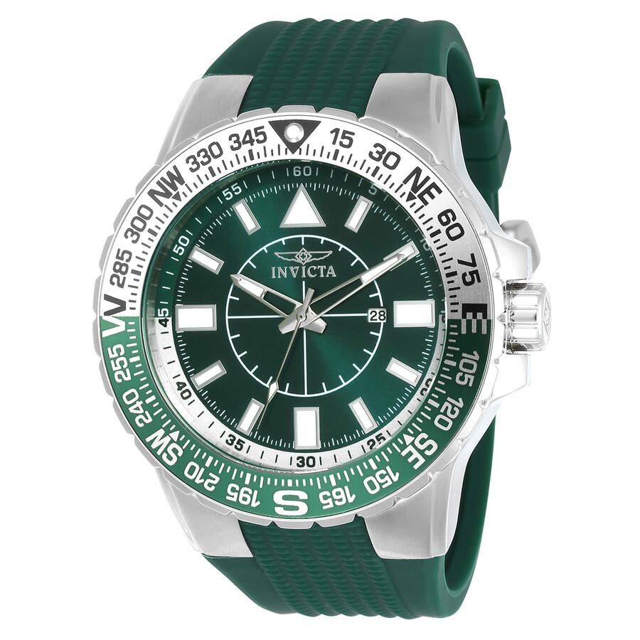 Invicta Aviator Quartz Green Dial Men's Watch 21622