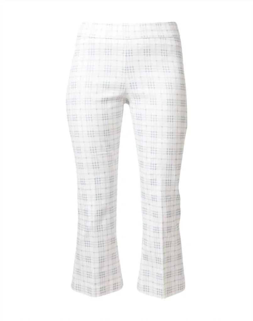 Avenue Montaigne Leo Plaid Pant In White Plaid 4