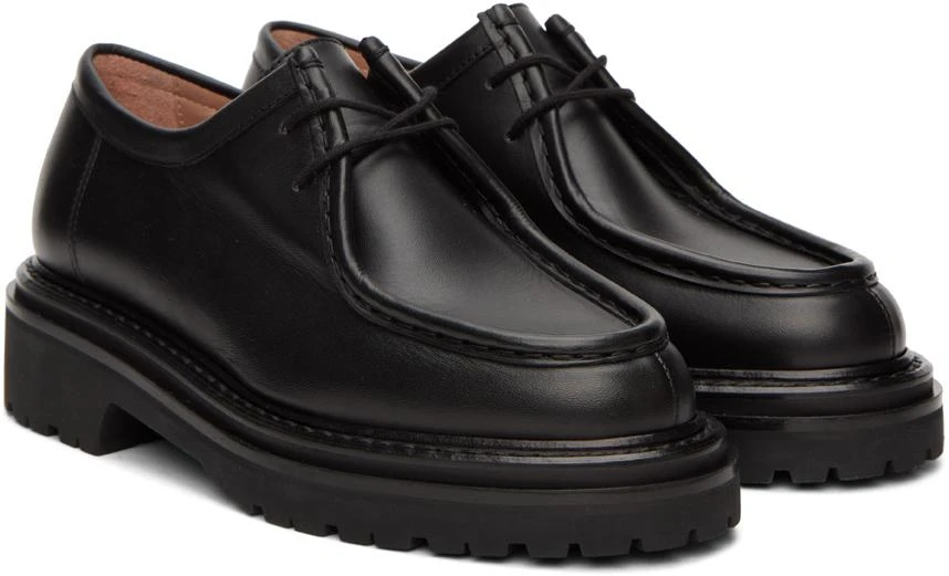 LEGRES Black Leather Derbys 4