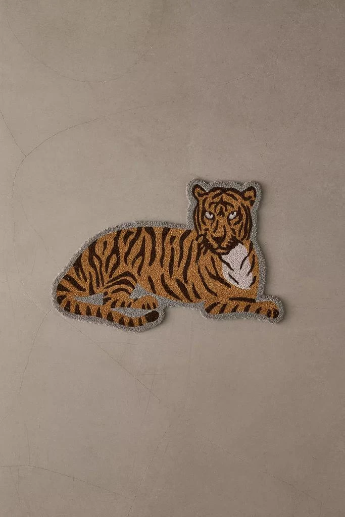 Urban Outfitters Tiger Shaped Textural Coir Doormat 1