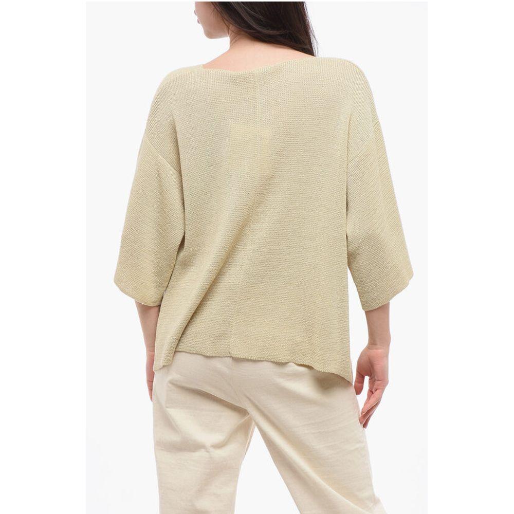The Row Linen FALEXIS Top with 3/4 Women's Sleeves