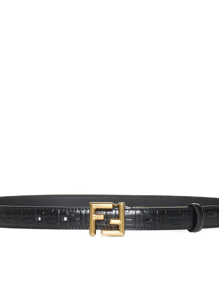 Fendi FENDI | FF Black Leather Belt | Women | 90 2