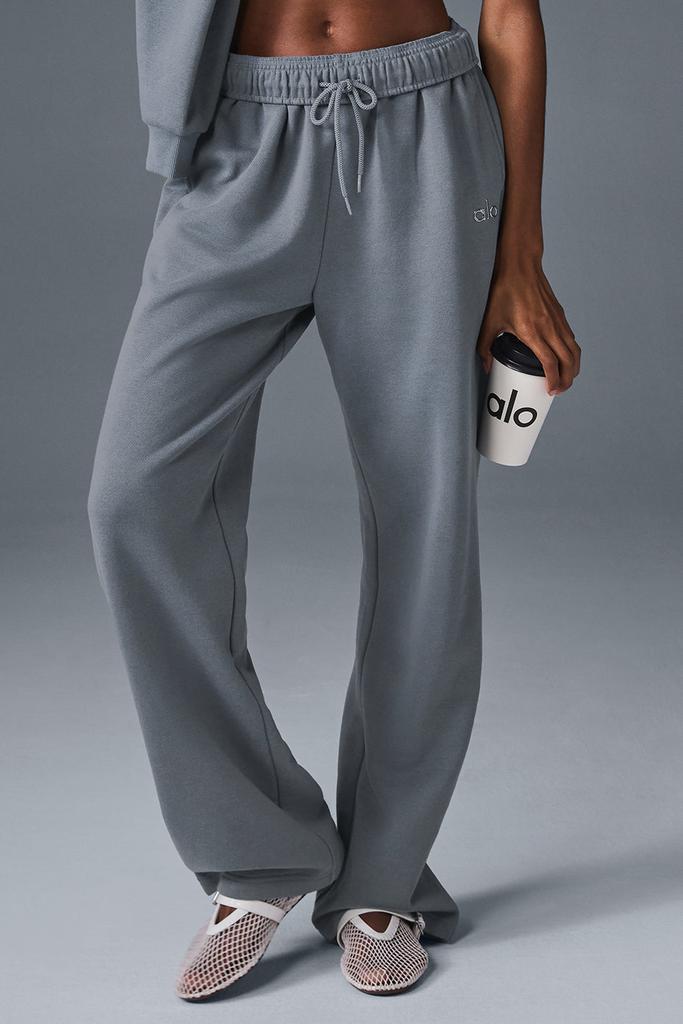 Alo Accolade Straight Leg Sweatpant - Steel Grey