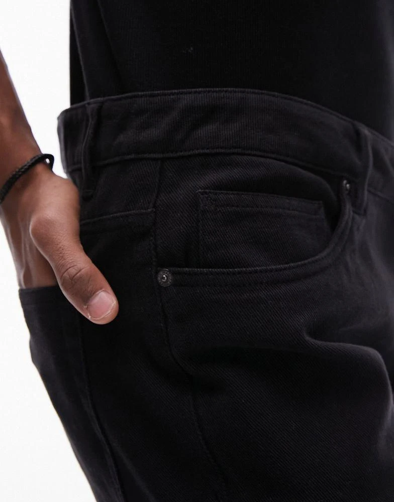 Topman Topman straight jeans in black 5