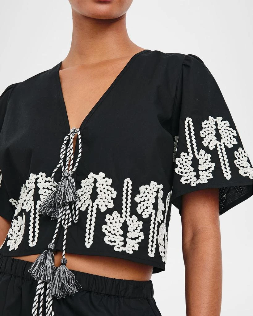 Rails Pari Palm Tree Embroidered Crop Top 5
