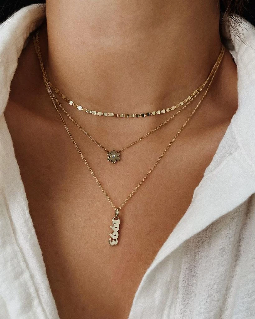 Zoe Lev 14K Yellow Gold Diamond Flower Pendant Necklace, 16-18" 3