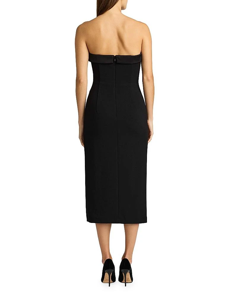 Zac Posen Beaded Tuxedo Strapless Midi-Dress 5