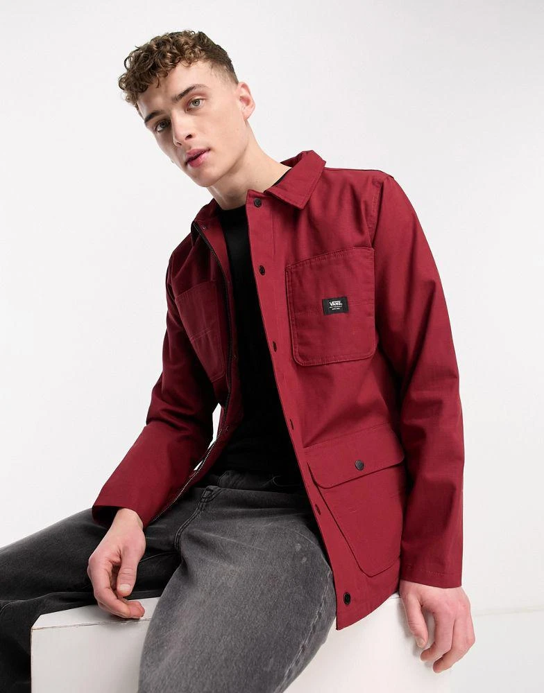 Vans Vans drill chore lined jacket in burgundy 1