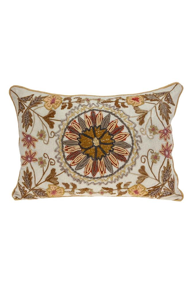 Parkland Hand-Embroidered Maggie Accent Pillow