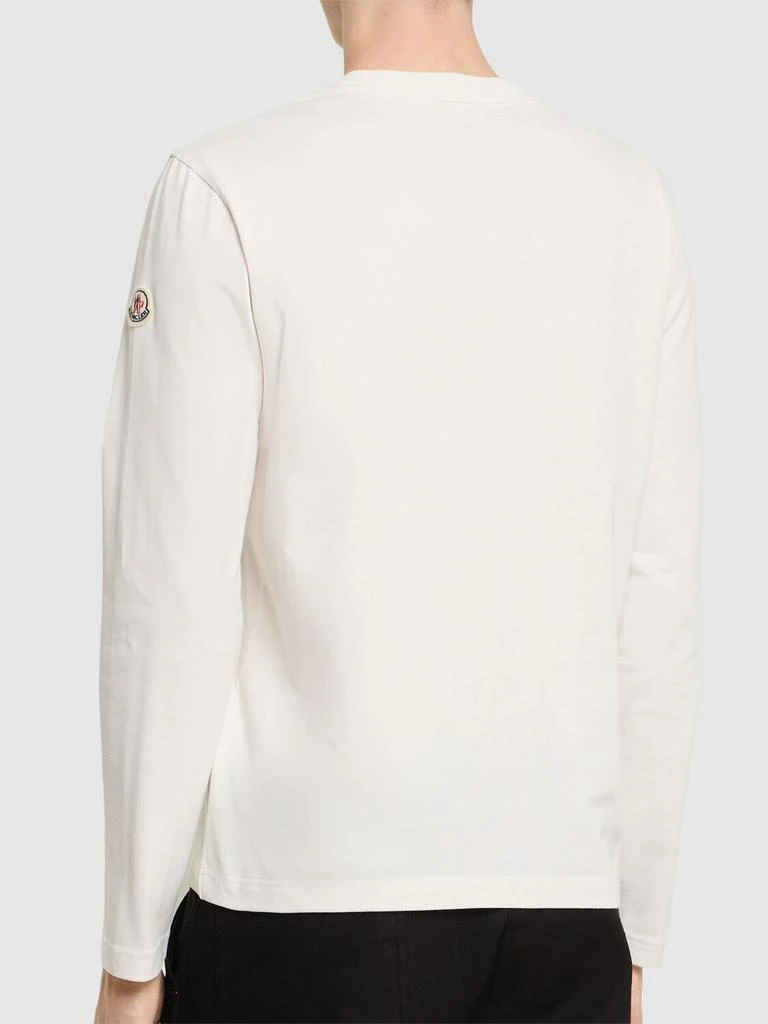 Moncler Embroidered Logo L/s Cotton T-shirt 2