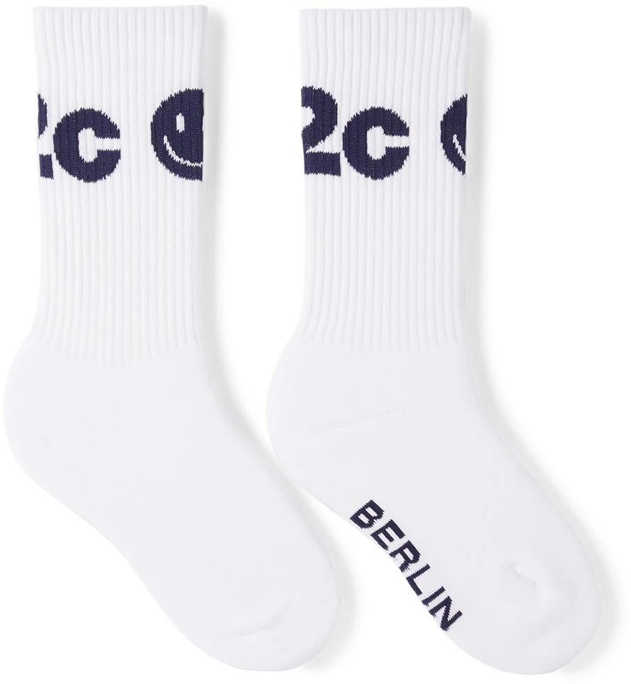 032c SSENSE Exclusive Kids White Logo Socks 1