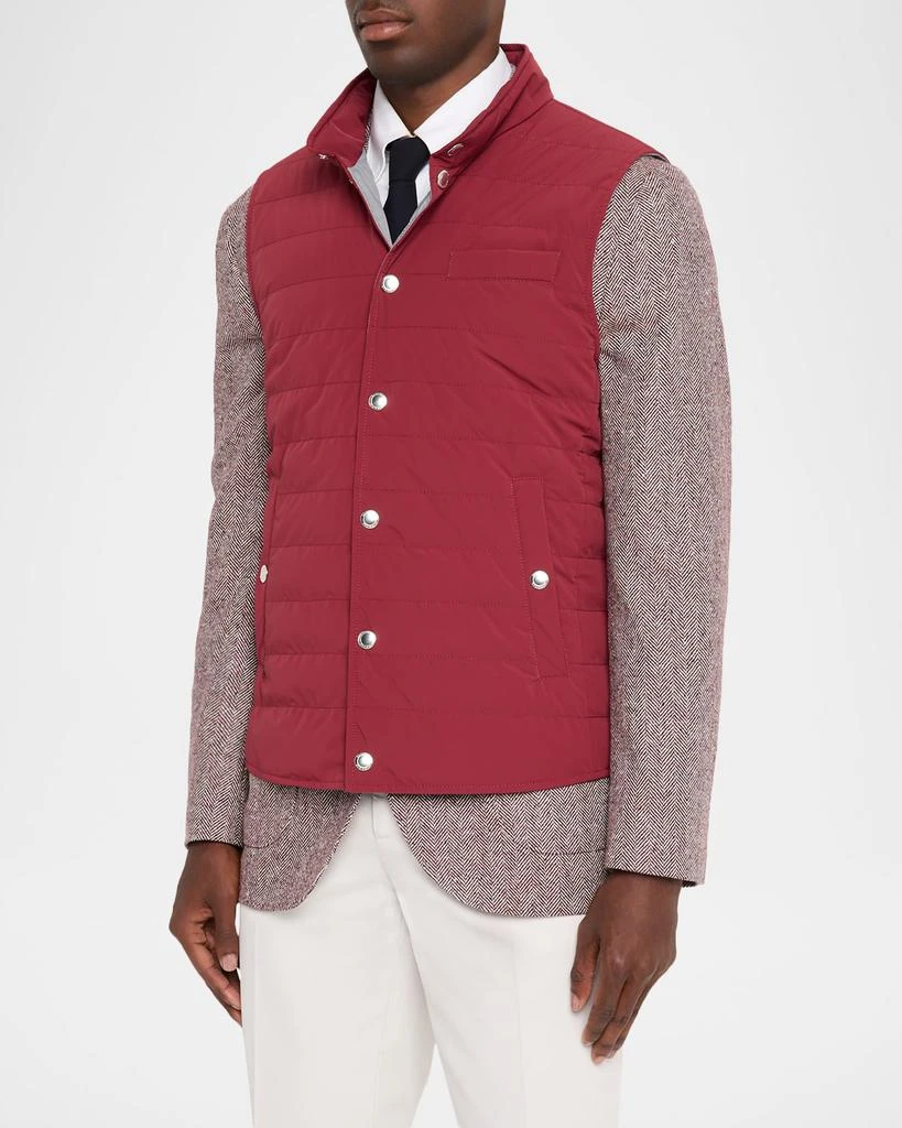 Brunello Cucinelli Men
s Quilted Nylon Snap-Front Vest 4