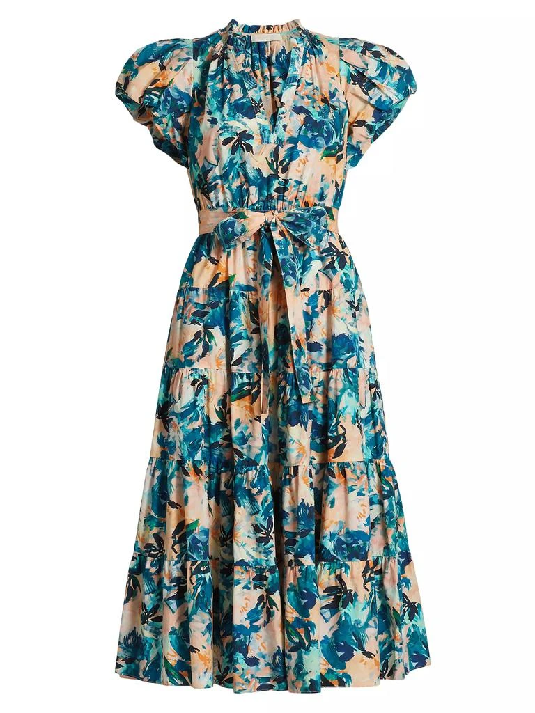 Ulla Johnson Ottilie Floral Cotton Midi-Dress 1