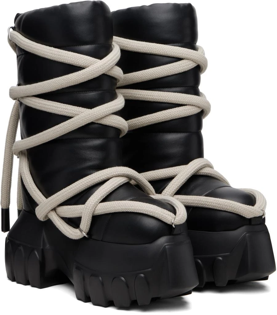 Rick Owens Black Concordians Lunar Mega Tractor Boots 4