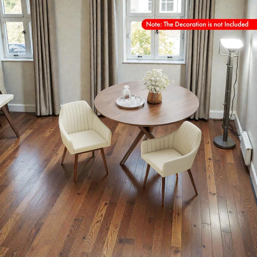 Hivvago Comfortable Accent Dining Chairs with Thickly Cushioned Seating and Back - Set of 2 2