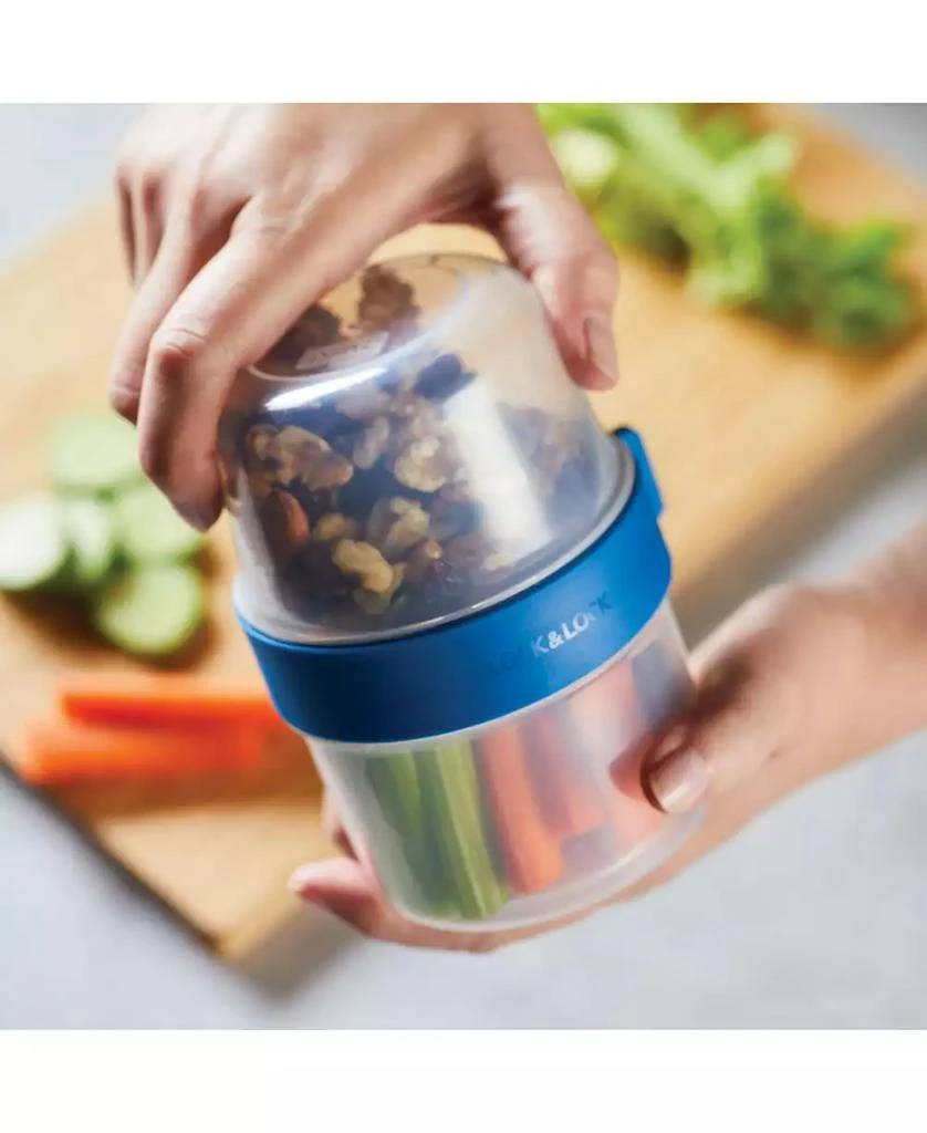 Lock & Lock Easy Essentials Twist Two Way Food Storage Container Set, 12-Piece, Clear 5