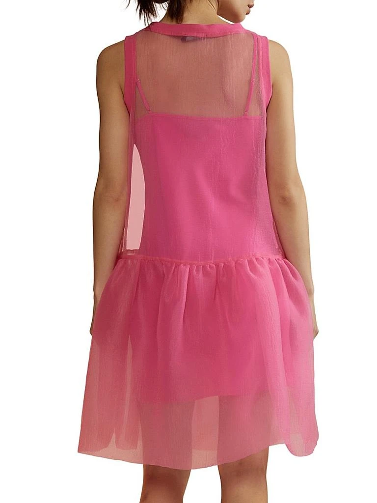 Cynthia Rowley Ruffle Hem Organza Minidress 3
