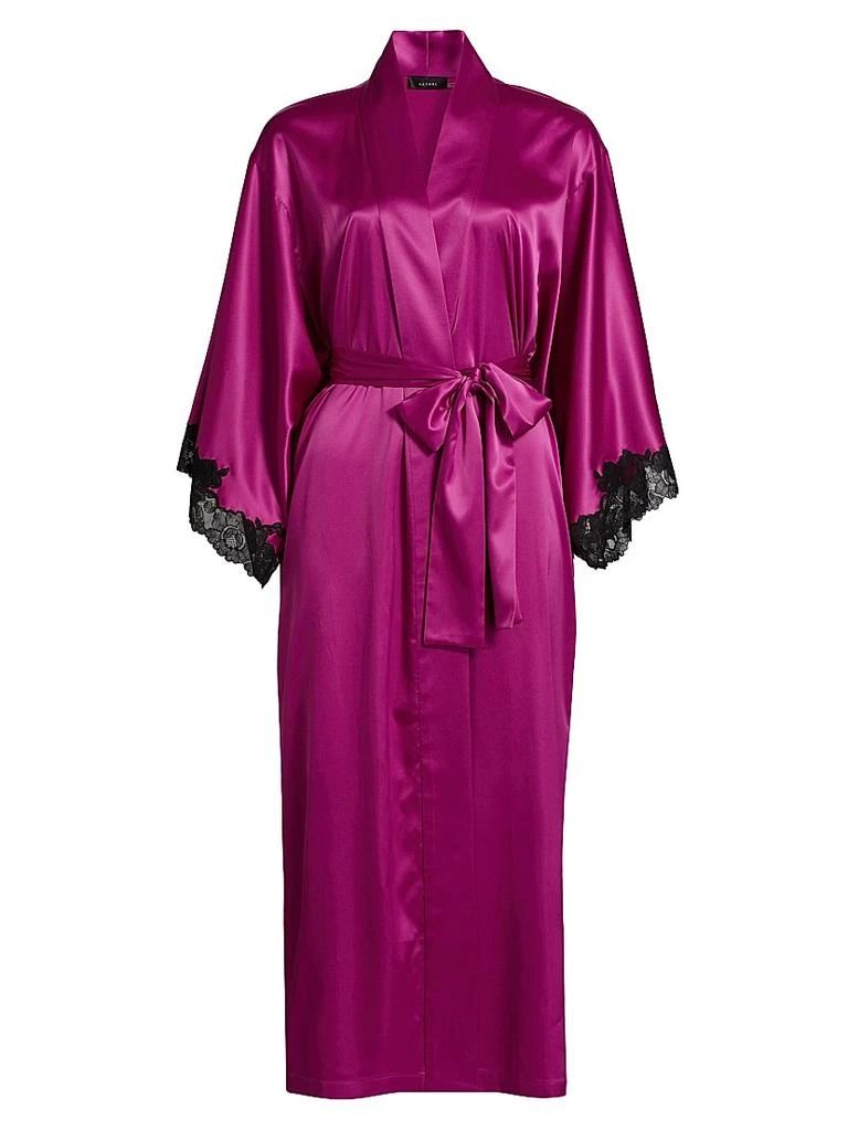 Natori Peony Glamour Lace-Trim Robe 1