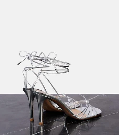 Gianvito Rossi Metallic leather sandals 2