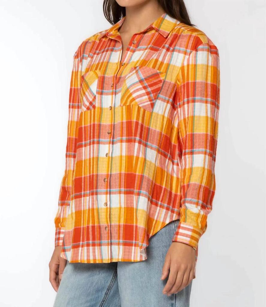 Velvet Heart Velvet Heart - Michelle Button Down Plaid Shirt