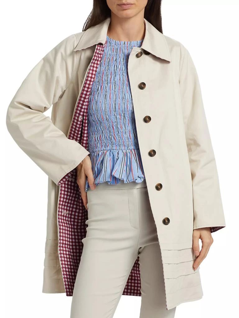 Damson Madder Mercedes Bow Reversible Trench 3