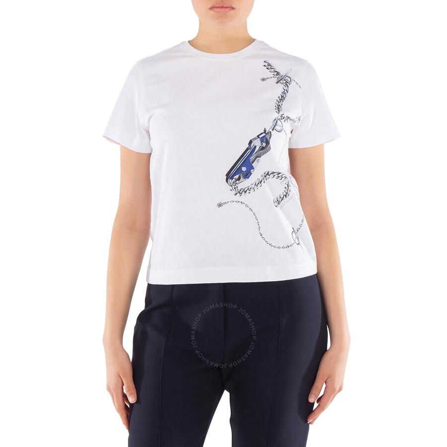 Burberry Knight-Printed Crewneck Cotton T-Shirt