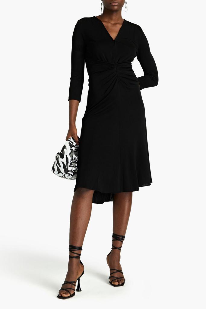 Diane von Furstenberg Ruched jersey midi dress