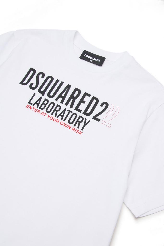 Shop Dsquared2 Kids Logo Printed Crewneck T-Shirt on Sale at