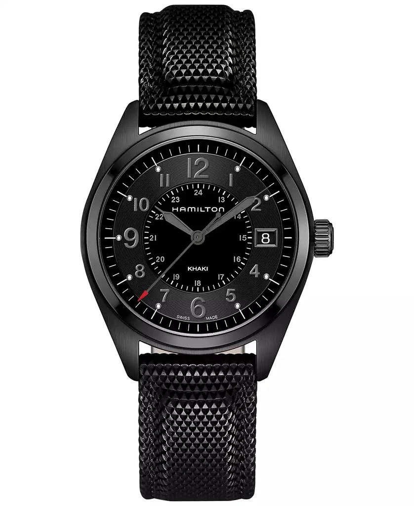 Hamilton Men's Swiss Khaki Field Black Rubber Strap Watch 40mm H68401735 1