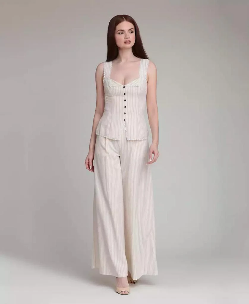 Avec Les Filles Women
s Mid Rise Wide Leg Trousers