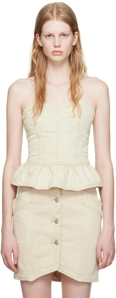 Isabel Marant Beige Solizinia Denim Camisole 1