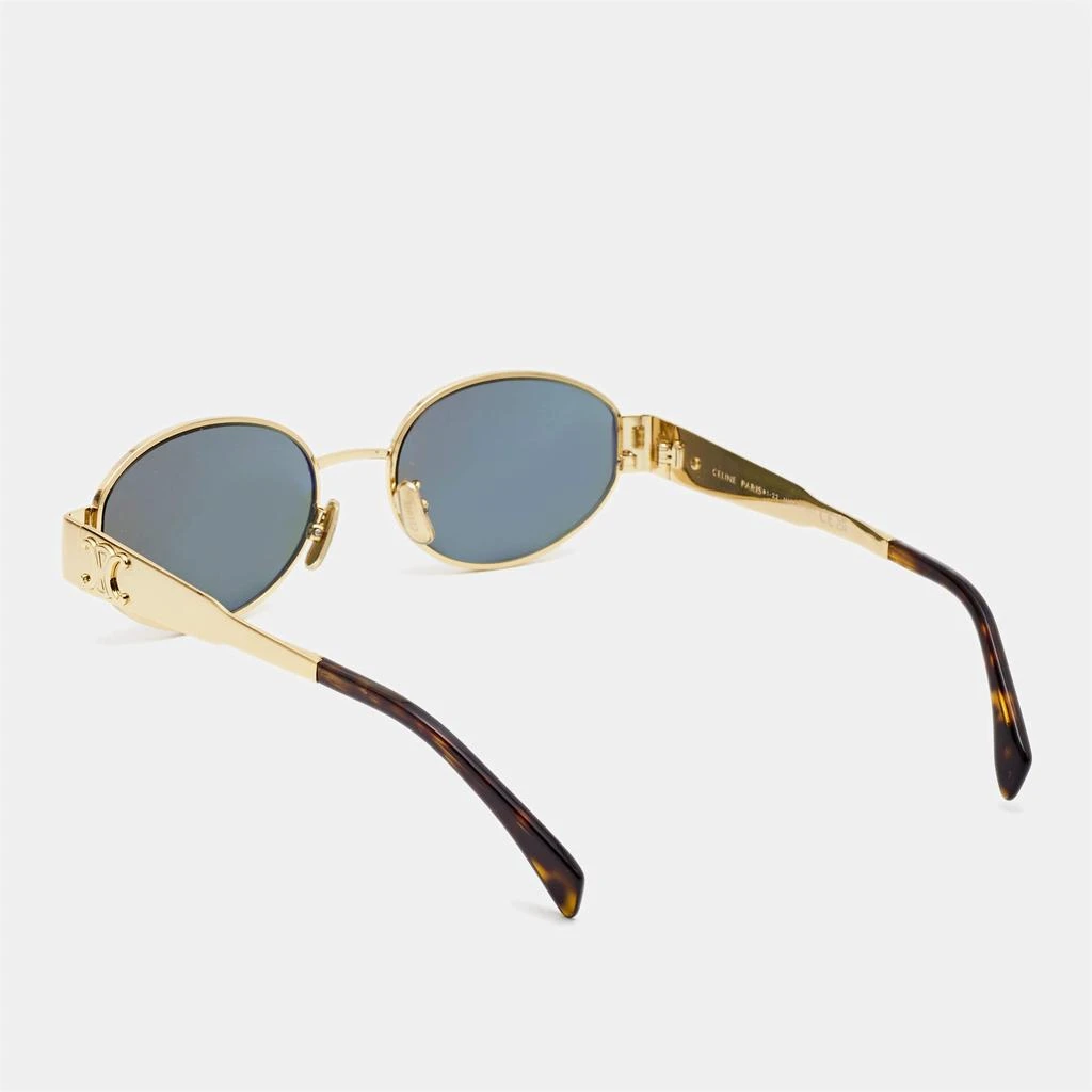 Celine Celine Gold Tone/Green CL40235U Triomphe Oval Sunglasses 3