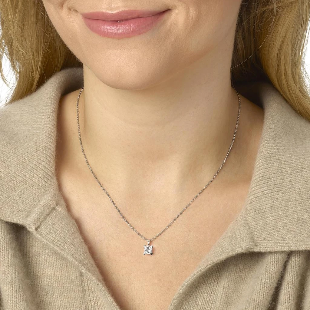 Brilliant Carbon IGI Certified Lab Grown Diamond Pendant Necklace 0.33 Carats / White / Spring Ring Clasp 2