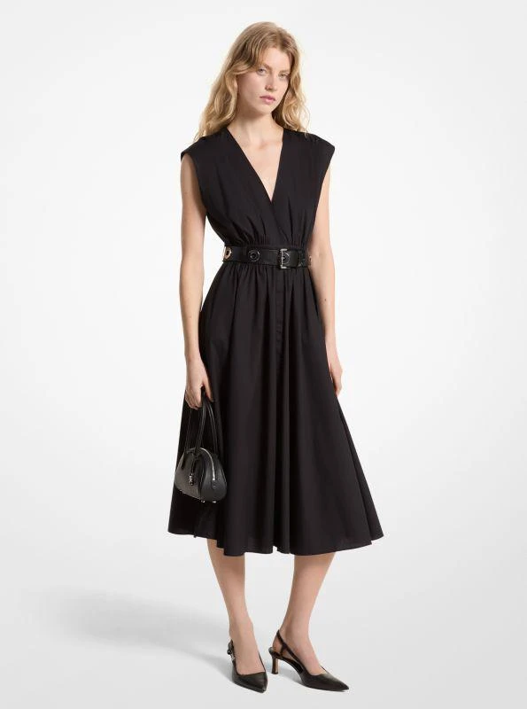 Michael Kors Stretch Organic Cotton Poplin Midi Dress 1