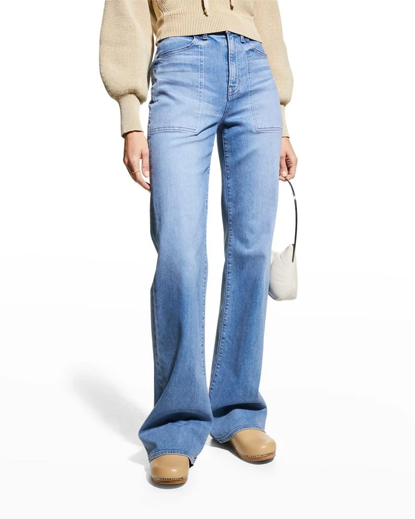 VERONICA BEARD Crosbie Wide-Leg Jeans with Pocket Details 2