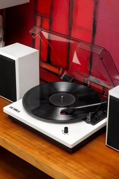 Victrola Victrola Montauk Bluetooth Turntable with Bookshelf Speakers 1
