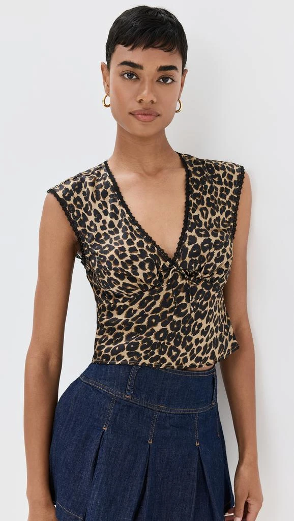 Reformation Cherry Silk Top 1