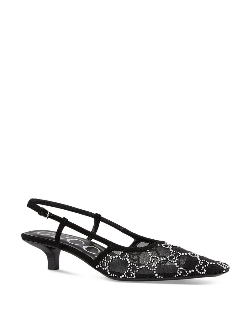 Gucci Women's GG Pointed Toe Slingback Pumps 1