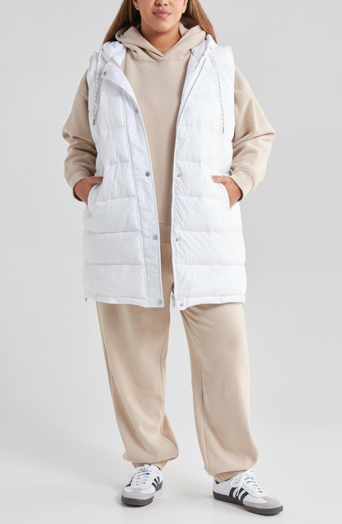 Zella Women's Long Hooded Puffer Vest