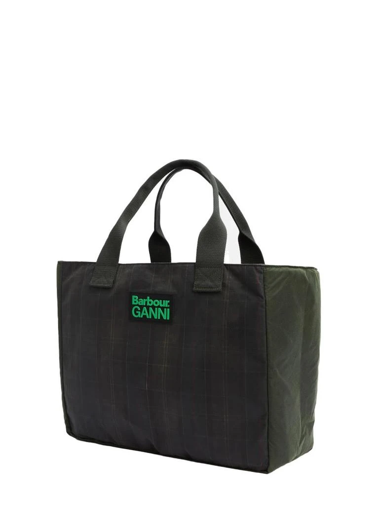 Barbour X Ganni Waxed Cotton Tote Bag 4