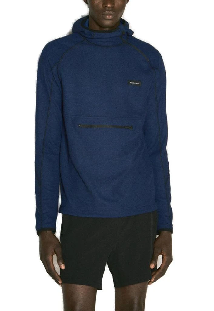 District Vision District Vision Logo Patch Running Hoodie 1