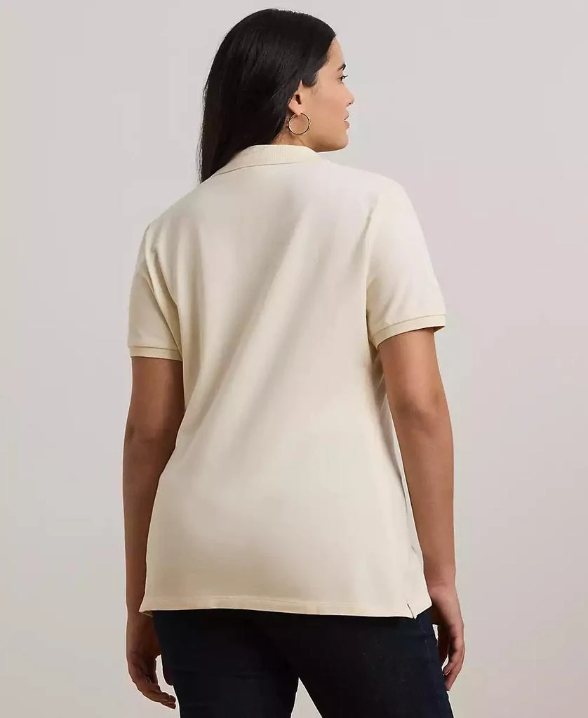 Ralph Lauren Plus Size Embellished Patch Polo Shirt 2