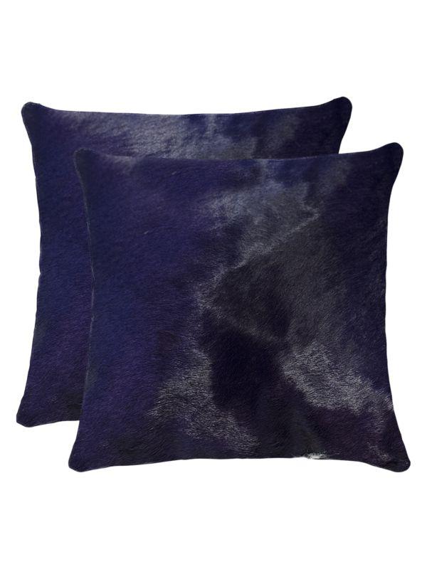 Natural 2-Pack Square Cowhide Pillow Set