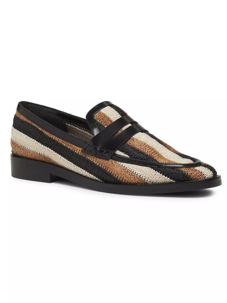 3.1 Phillip Lim Alexa Striped Raffia Loafers 2