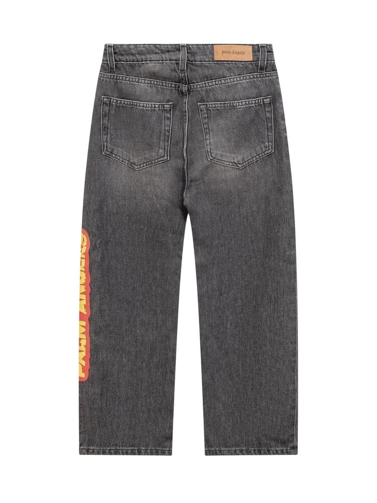 Palm Angels Palm Angels Kids Logo-Patch Straight Leg Jeans 2