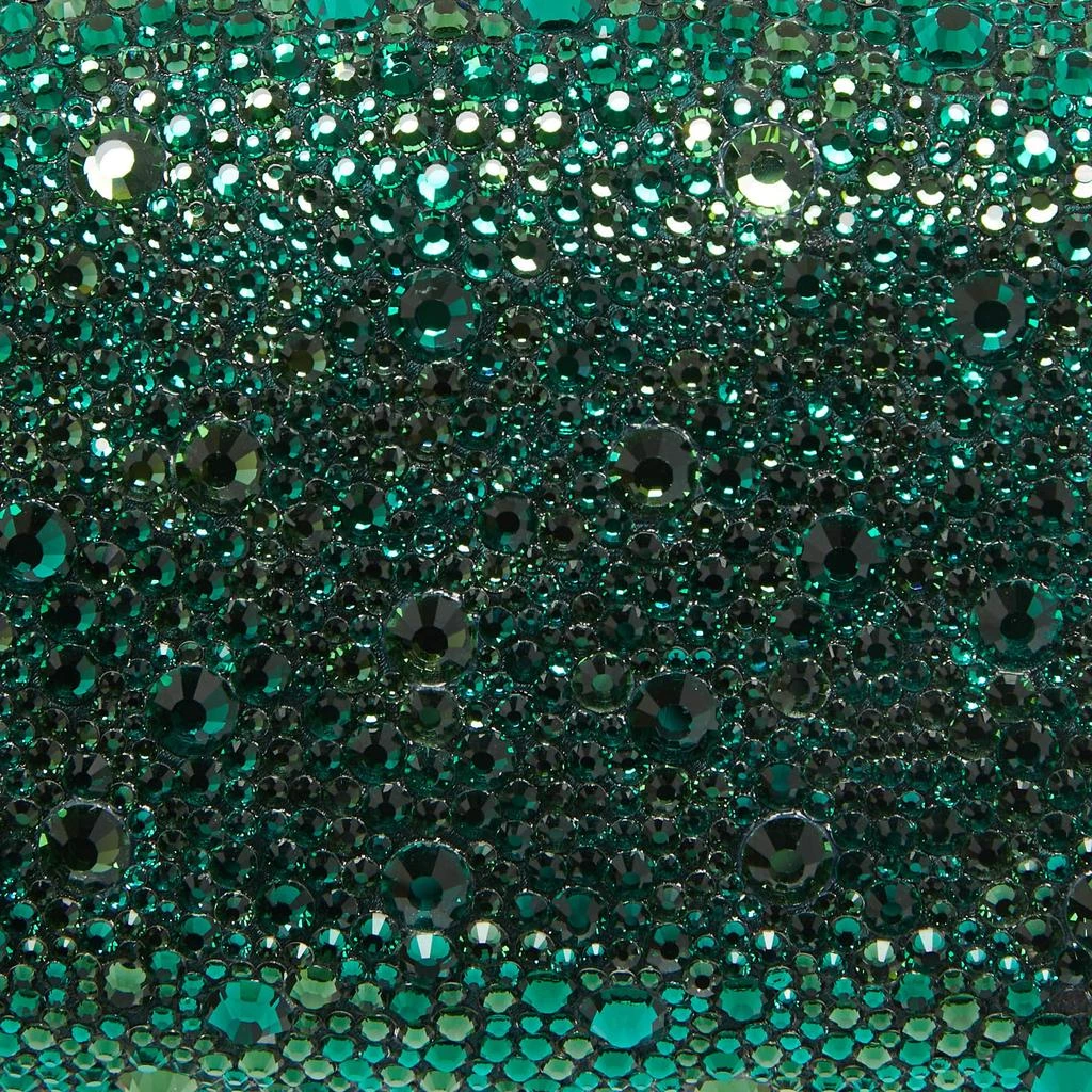 Jimmy Choo Jimmy Choo Emerald Suede Crystal Embellished Cloud Chain Clutch 5