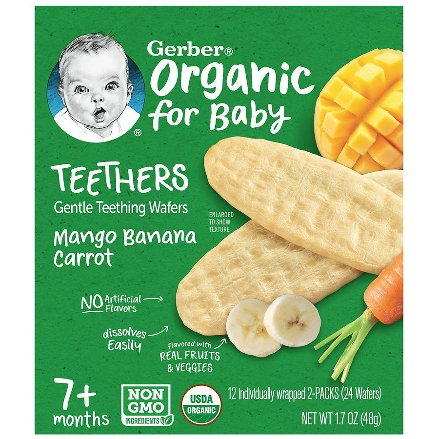 Gerber Teethers Organic Baby Snacks Mango Banana Carrot 1
