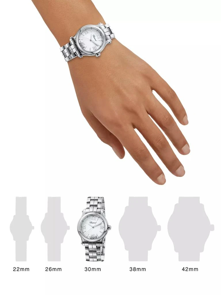 Chopard Happy Sport Stainless Steel & Diamond Bracelet Watch 2