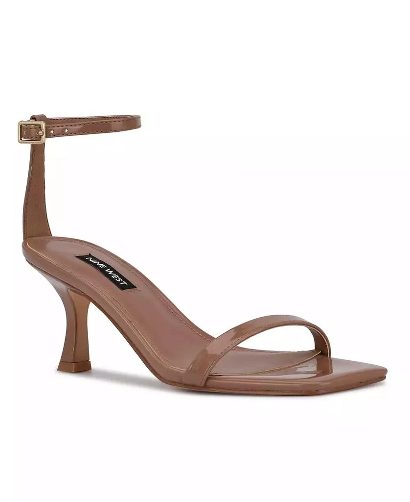 Nine West Women's Ripe Square Toe Kitten Heel Dress Sandals 1