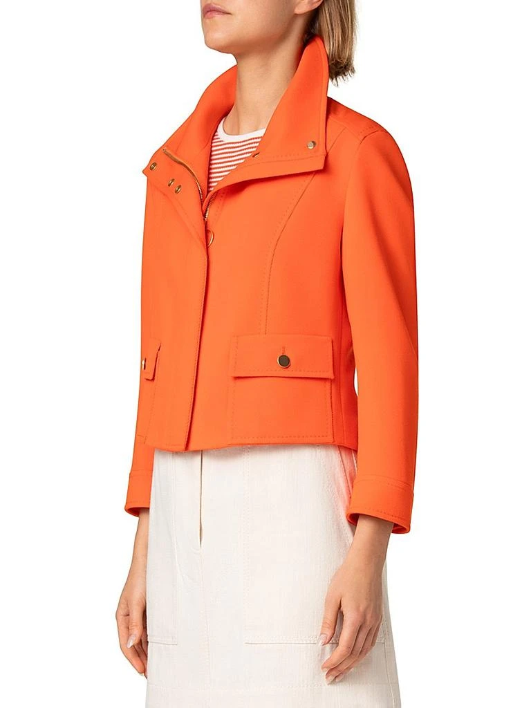 Akris Wool Tricotine Boxy Jacket 6